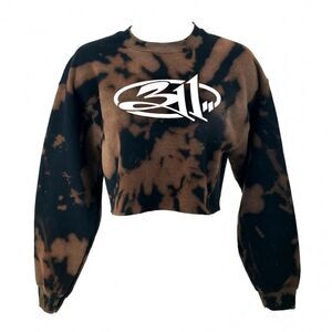 311 Ska Rock Band Acid Wash Cropped Crop Top Crewneck Sweatshirt hip hop rap tee